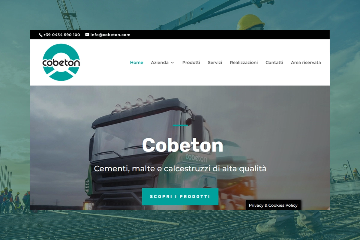 Cobeton – Realizzazione del nuovo sito web