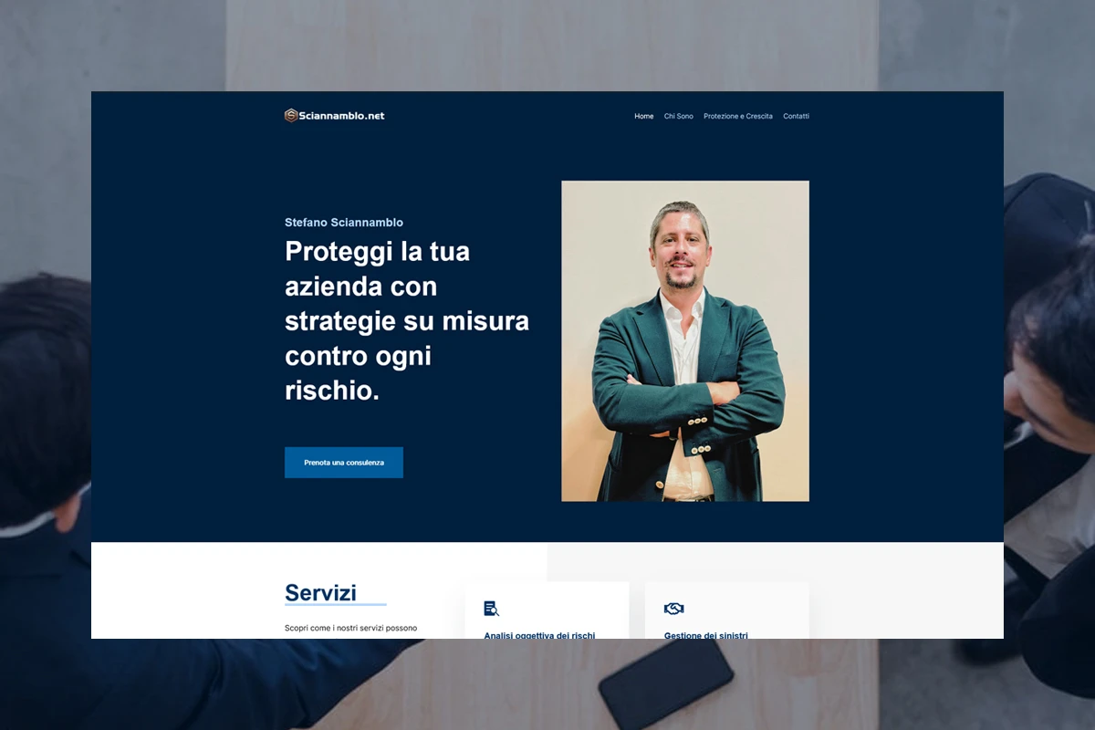 Sito web per Stefano Sciannamblo – Consulente Assicurativo a Trieste